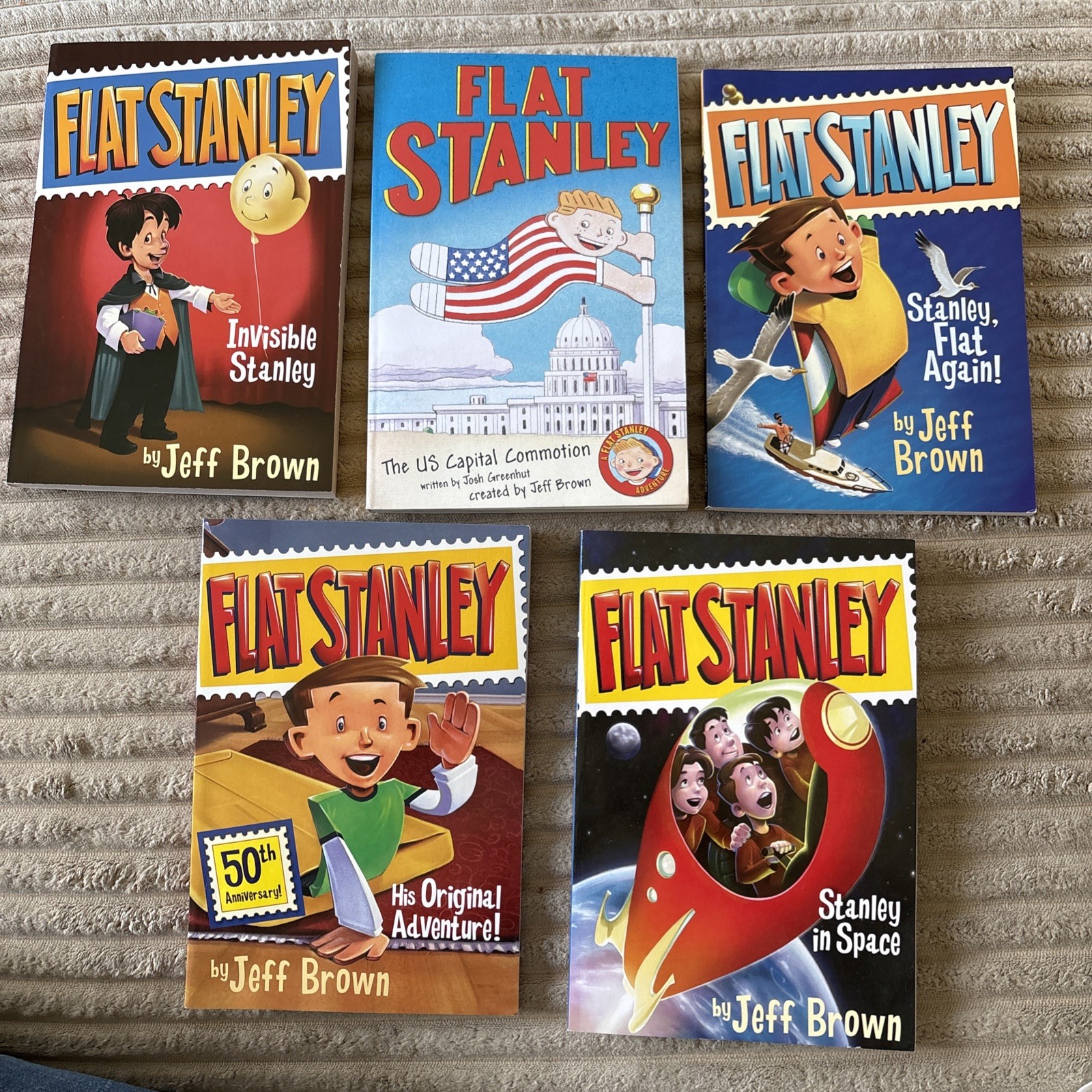Flat Stanley by Jeff Brown Bundle Lot of 5