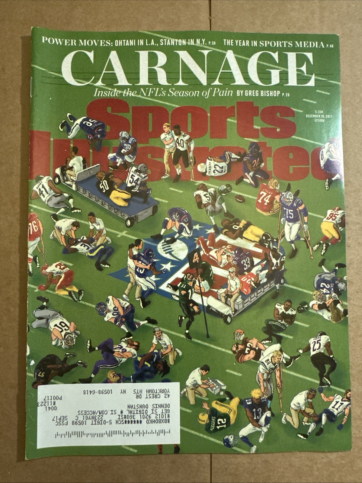 Sports Illustrated Magazine December 18, 2017 NFL’s Season Of Pain