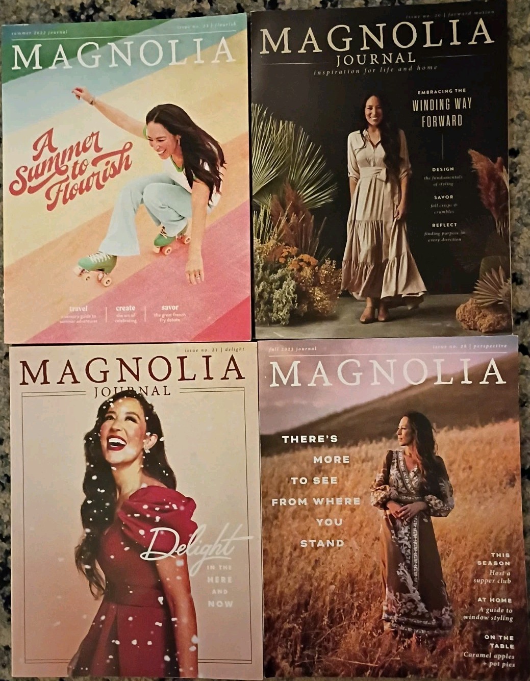 Magnolia Journal LOT OF 4 Magazines Joanna Gaines 2021 – 2023