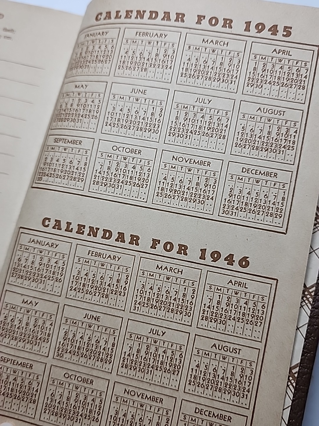 Witman Publishing 1940s Everyday Diary Journal Unused Book RARE Brown Vtg