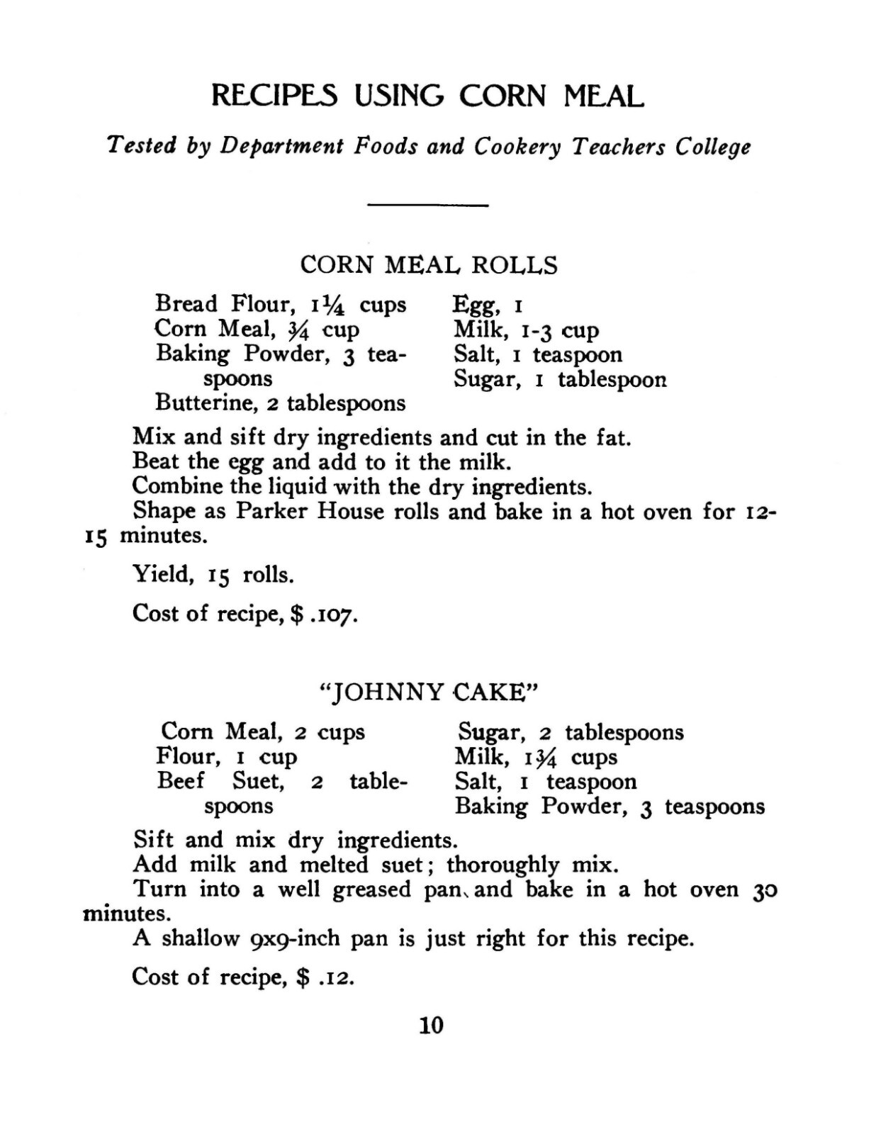 Cook Book Helpfull Recipes War Time “1917” 51 Pages