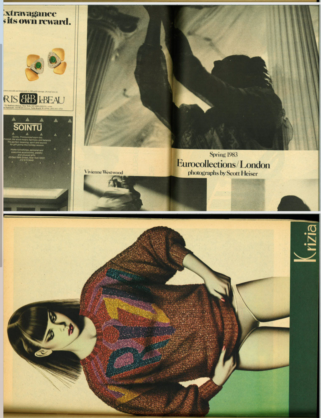 INTERVIEW-DECEMBER 1982-CALVIN KLEIN by BRUCE WEBER-JEANNE MOREAU-GIA CARANGI AD