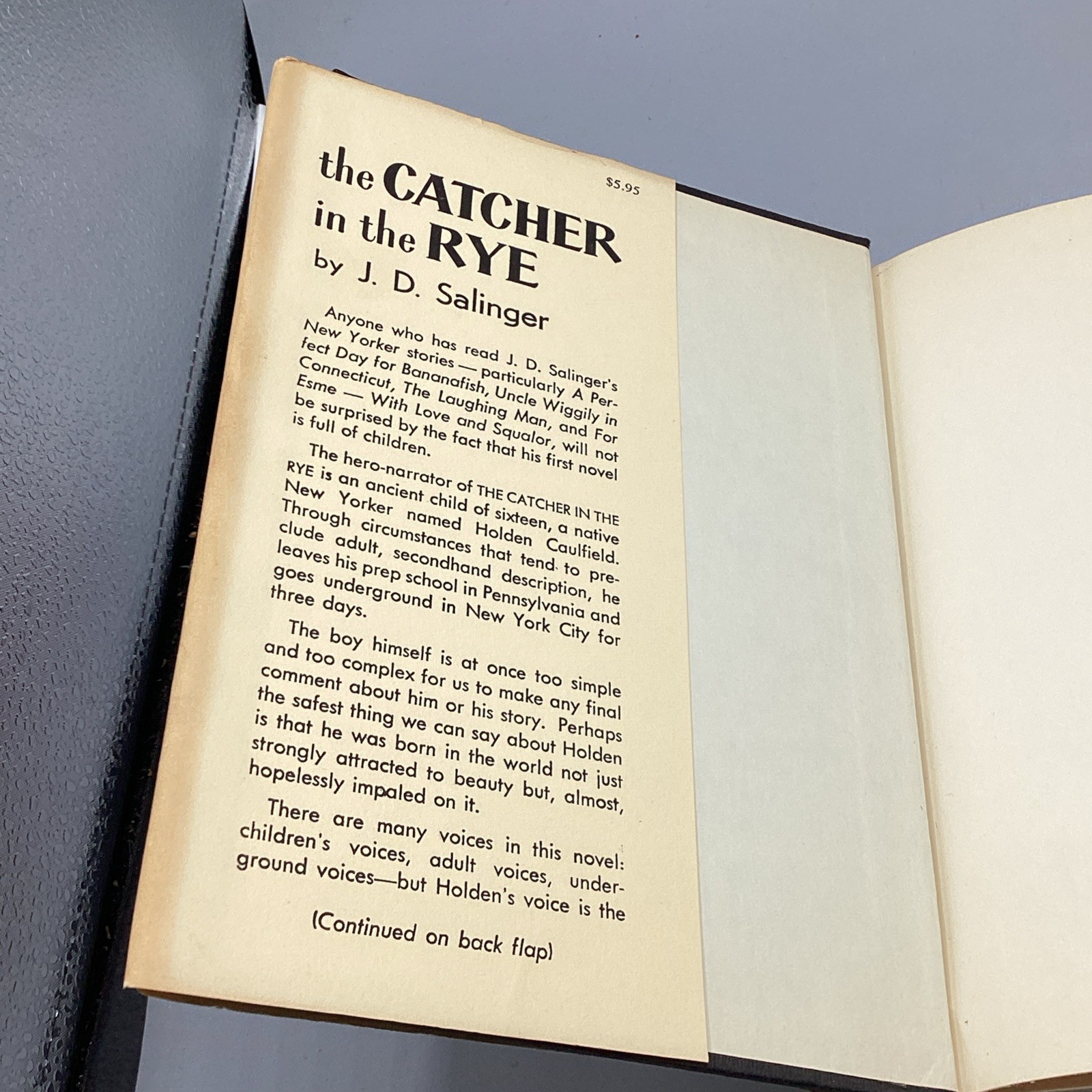 THE CATCHER IN THE RYE by J.D. Salinger 1951 1st Edition/29th Print HCDJ