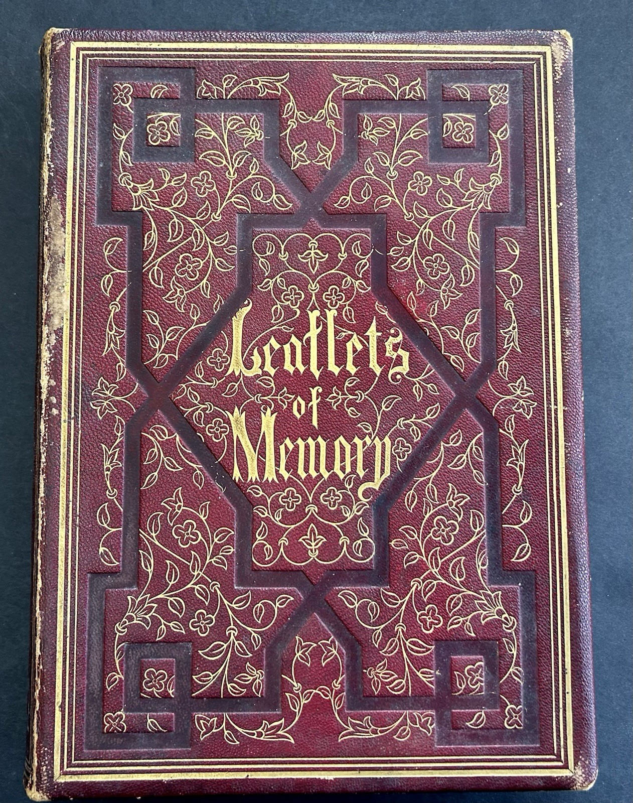 1856 LEAFLETS OF MEMORY Poetry / Prose Annual / Gift Book / Leavitt & Allen NY