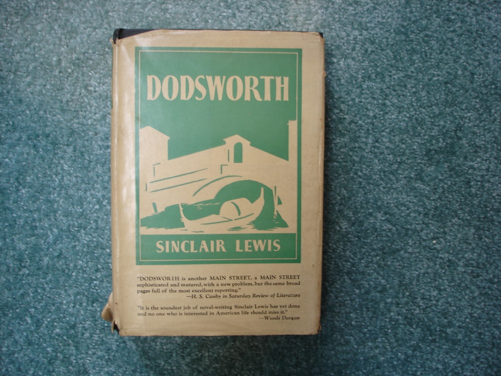 Dodsworth Sinclair Lewis Grosset & Dunlap hardcover 1929 fourth printing w/DJ