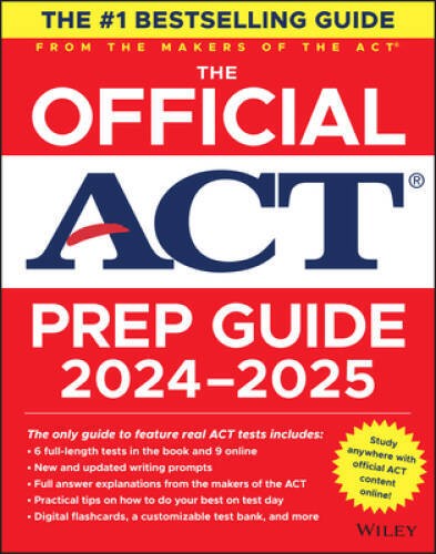 The Official ACT Prep Guide 2024-2025, (Book Online Course) – Paperback – GOOD