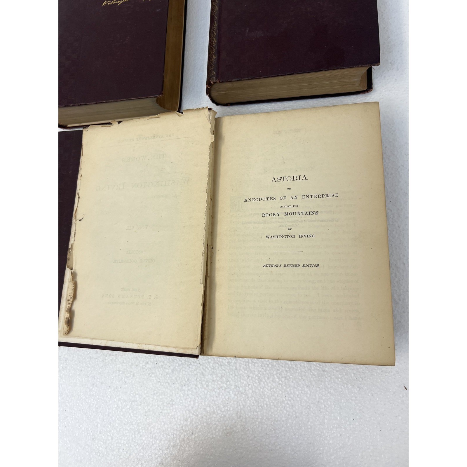 Washington Irving The Works Kinderhook Edition 1883 G.P. Putnam’s Sons 4 Vol Set