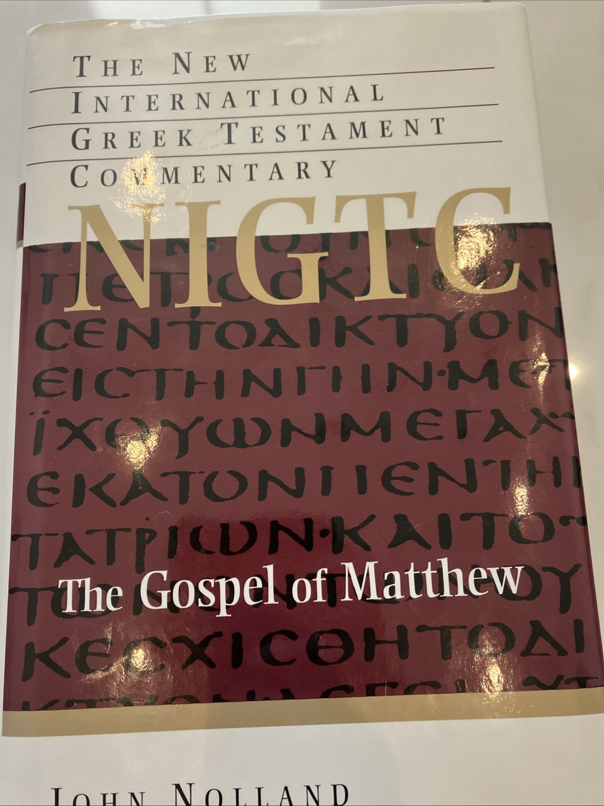 The Gospel Of Matthew John Nolland NIGTC HC Dust Jacket Eerdmans