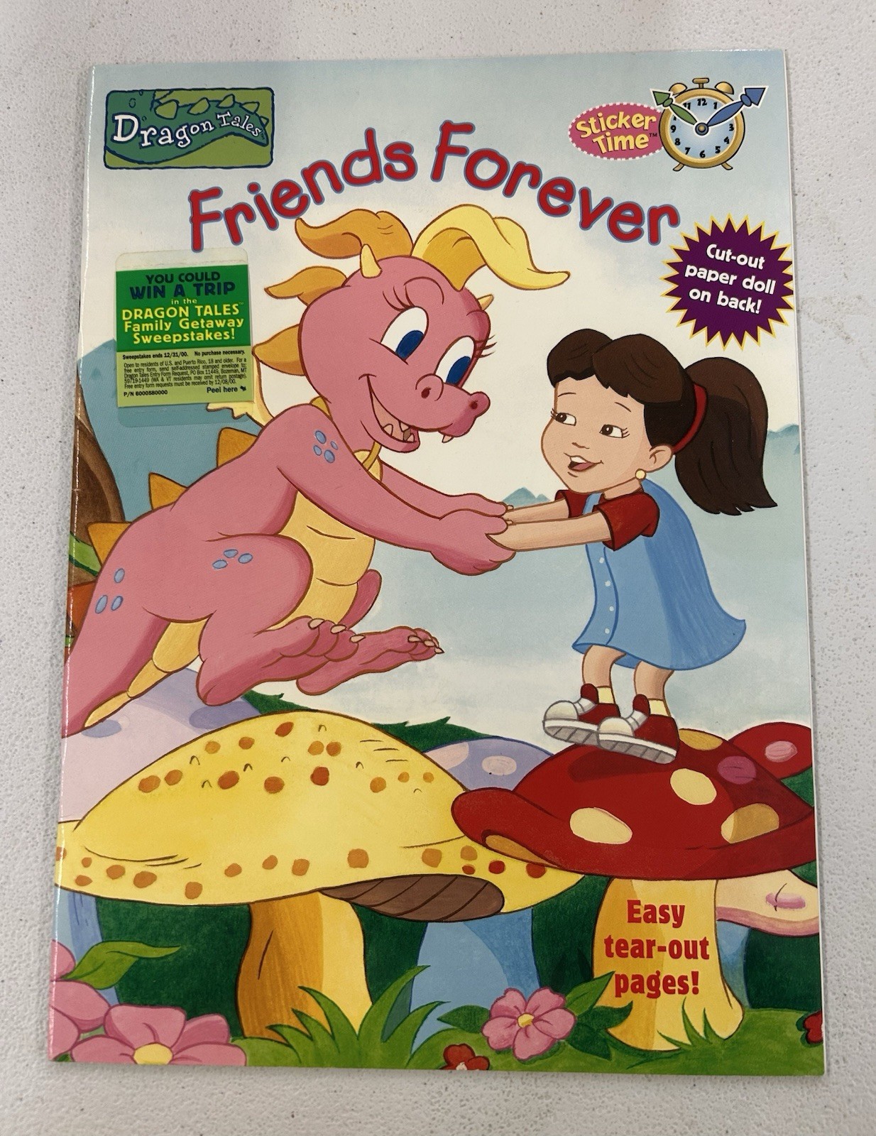 Vintage Dragon Tales Friends Forever Coloring Sticker Book Cut Out Doll Y2K