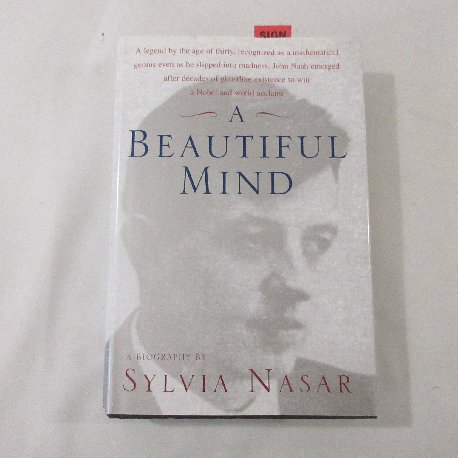 A Beautiful Mind by Sylvia Nasar – SIGNED First Touchstone Edition Hardcover