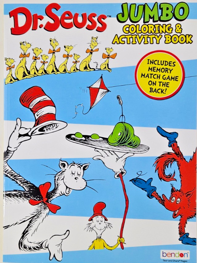 Dr. Seuss Jumbo Coloring and Activity Book Ages 3 and Up – Tear and Share Pages