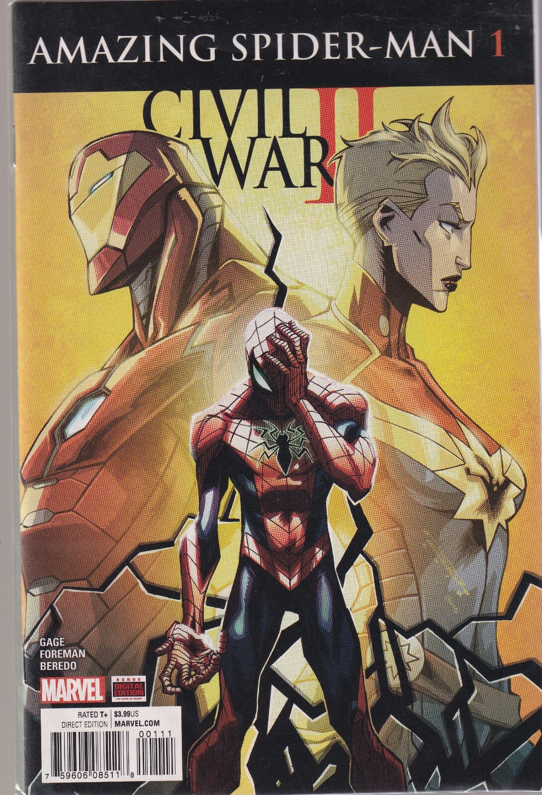 AMAZING SPIDERMAN – CIVIL WAR 2 – 1 OF 4 – 2016 SERIES – MARVEL COMICS