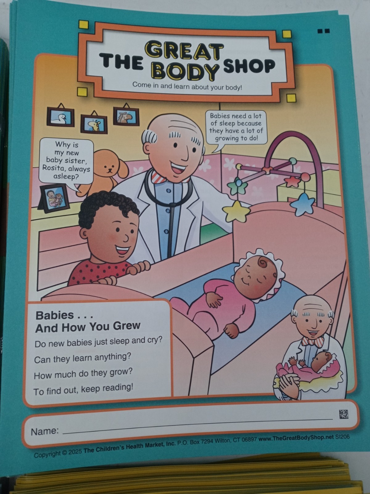 The Great Body Shop Family Bulletin, 4 different bulletins approx 90 copies each