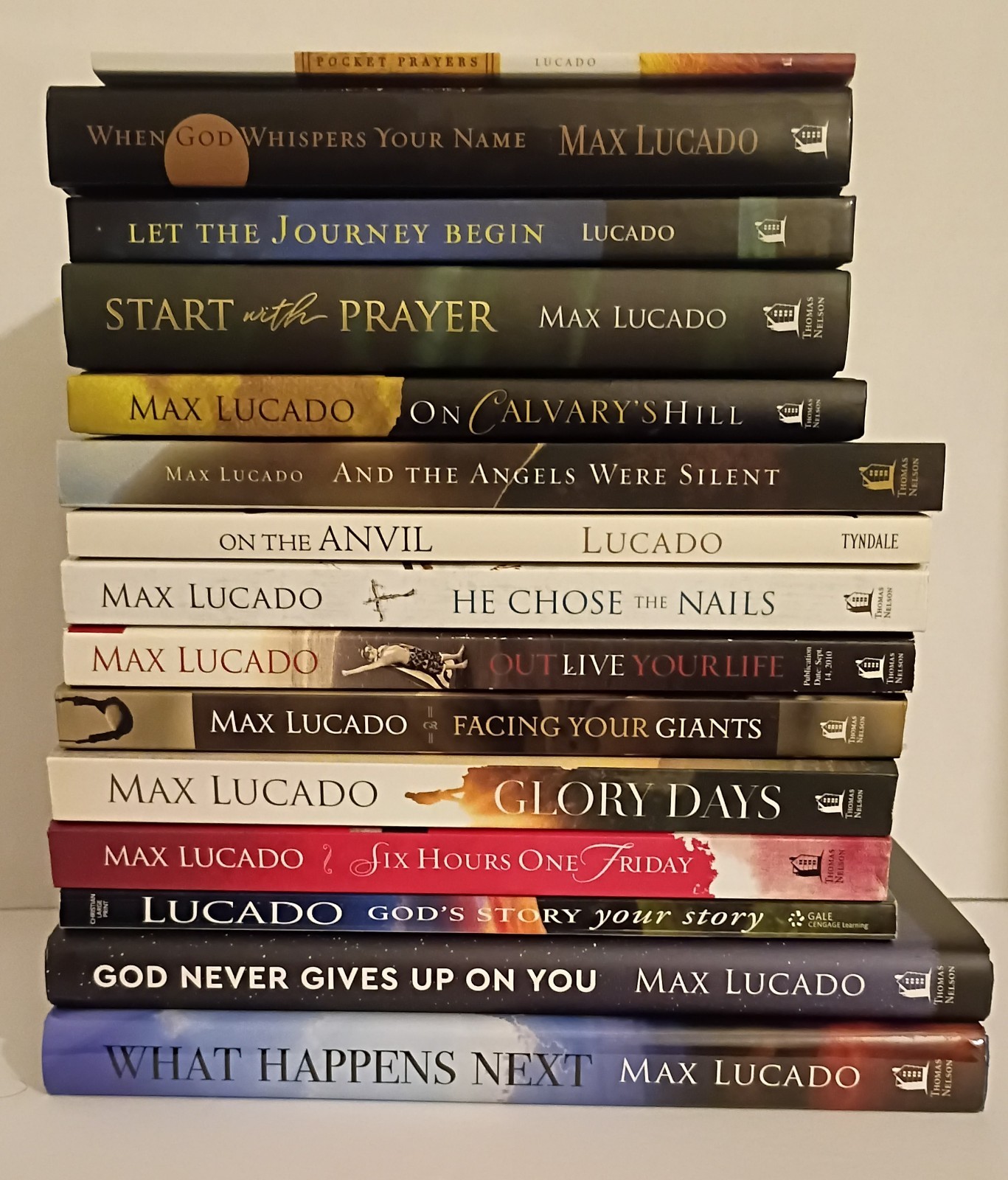 Max Lucado Lot of 15 – HC, DJ, PB, Spirituality, Religion Book Collection