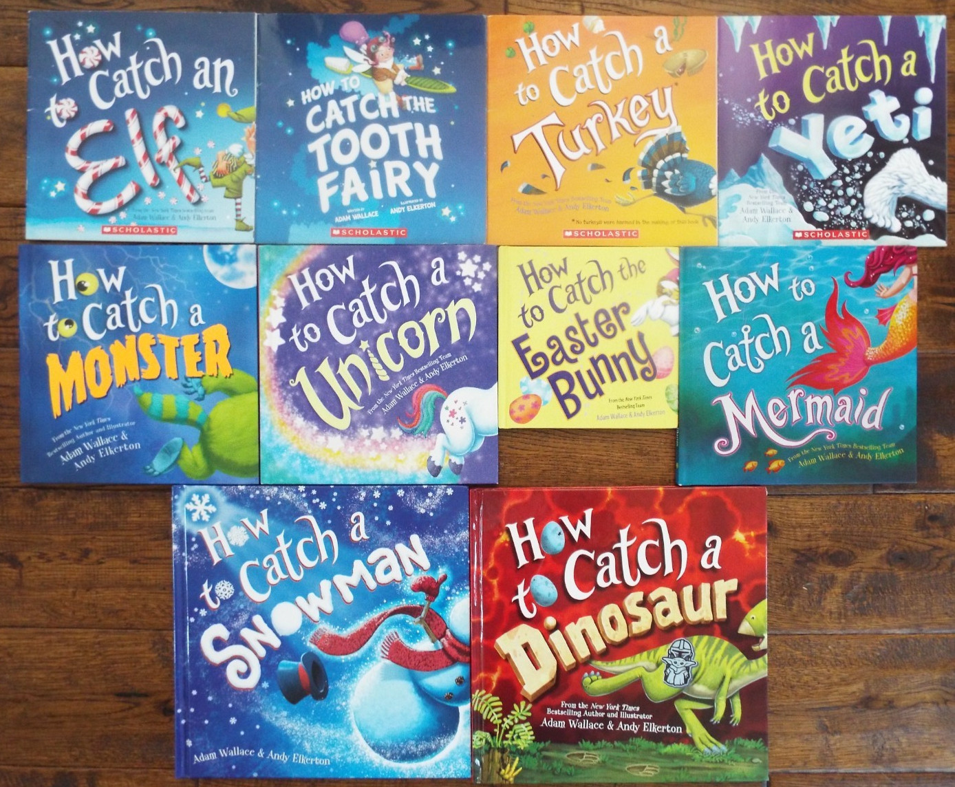 Lot 10 How to Catch a Unicorn Mermaid Monster Series Books by Adam Wallace