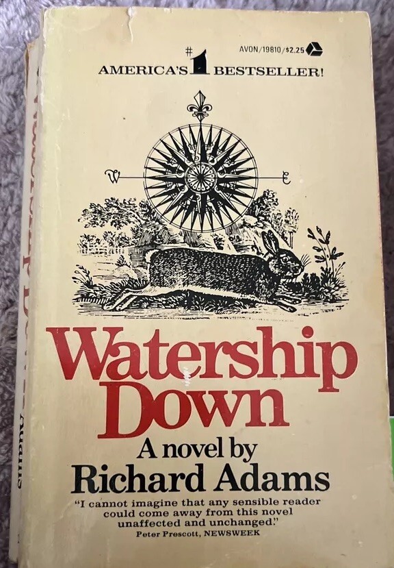Adams, Richard – Watership Down Paperback First printing 1975 Avon Books