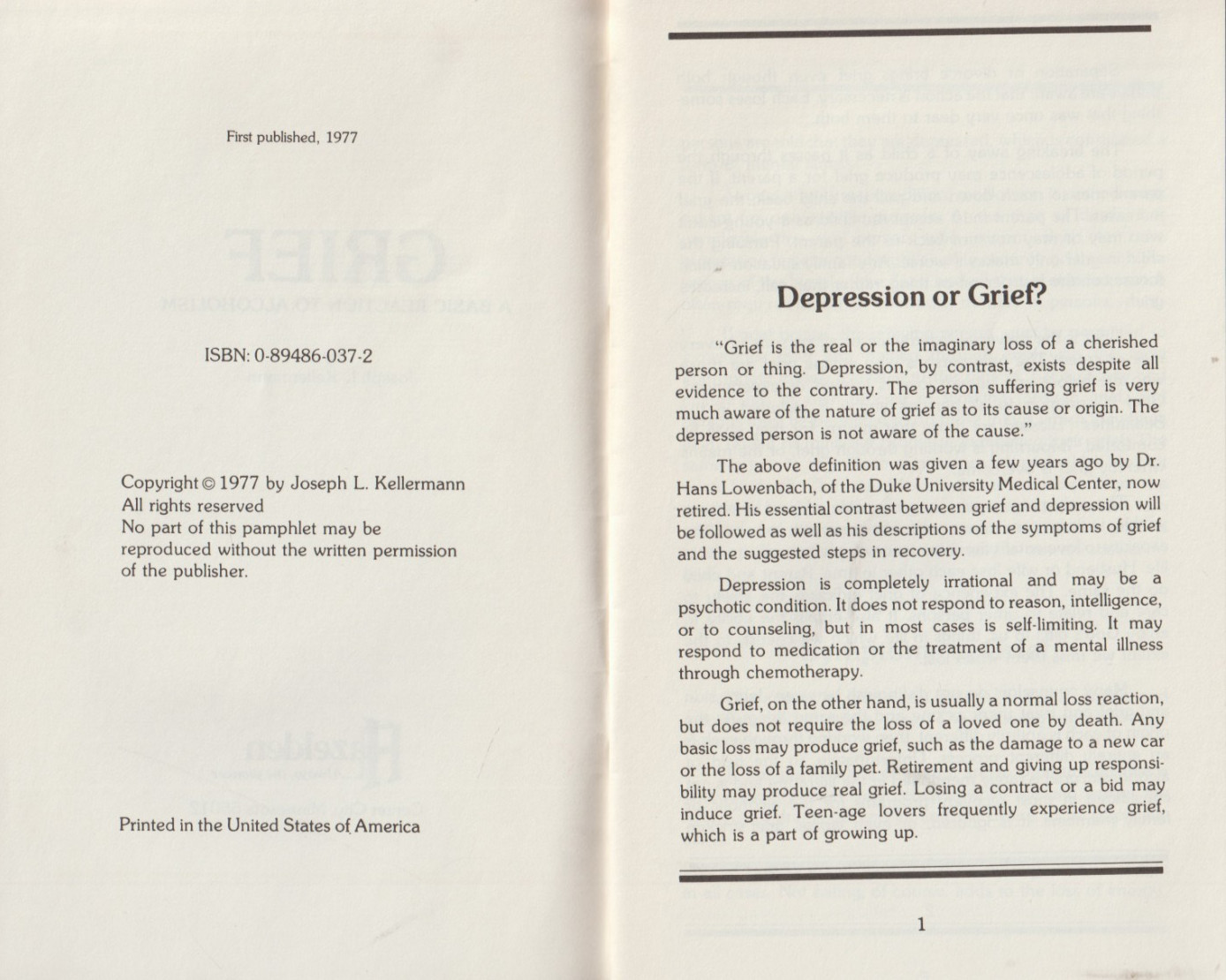 Alcoholism, The Family Disease from AFG, Al-Anon, P-4, 1983, 48 pages