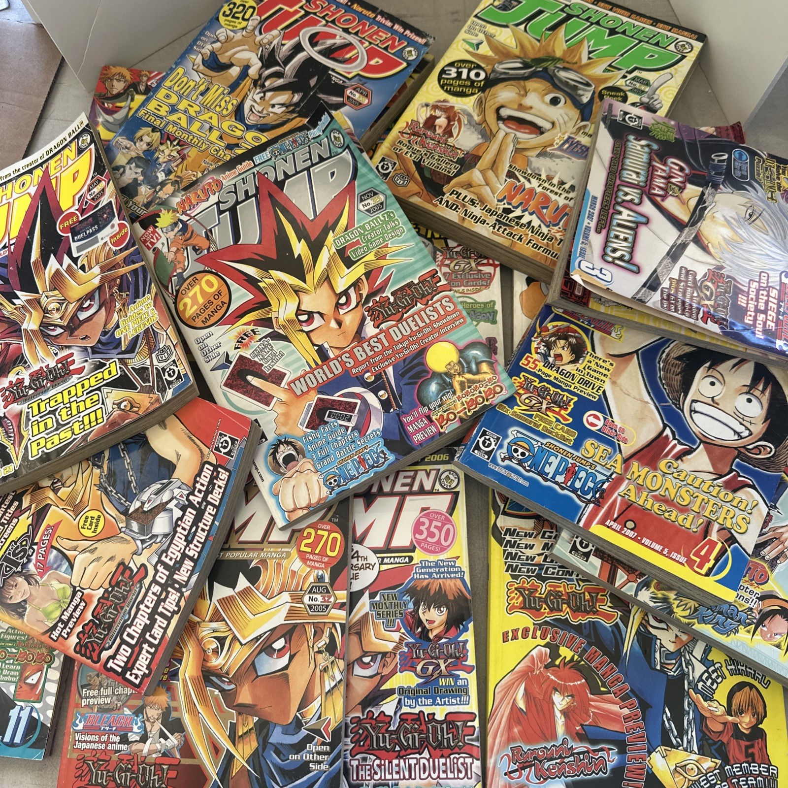 Vintage Lot of 18 Shonen Jump Manga Magazine 2003 2005 2006 2007