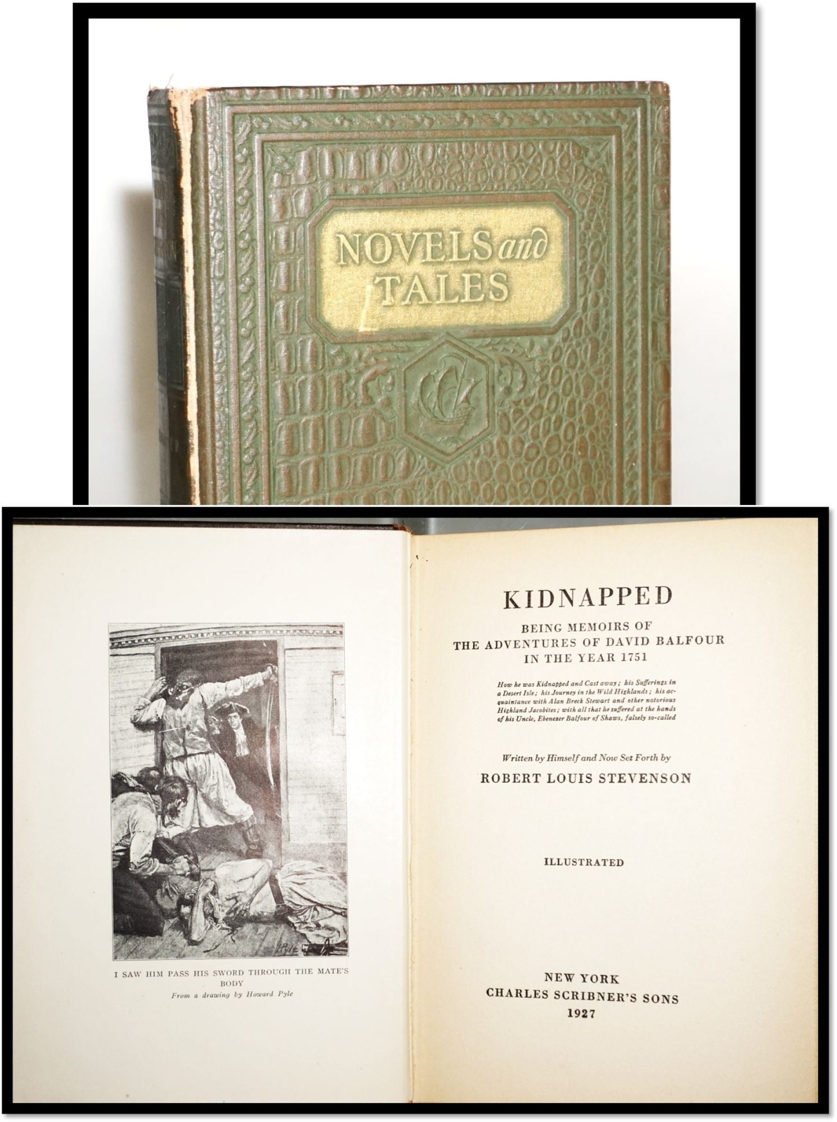 Robert Louis Stevenson / Kidnapped from Novels and Tales Series 1927 Illustrated