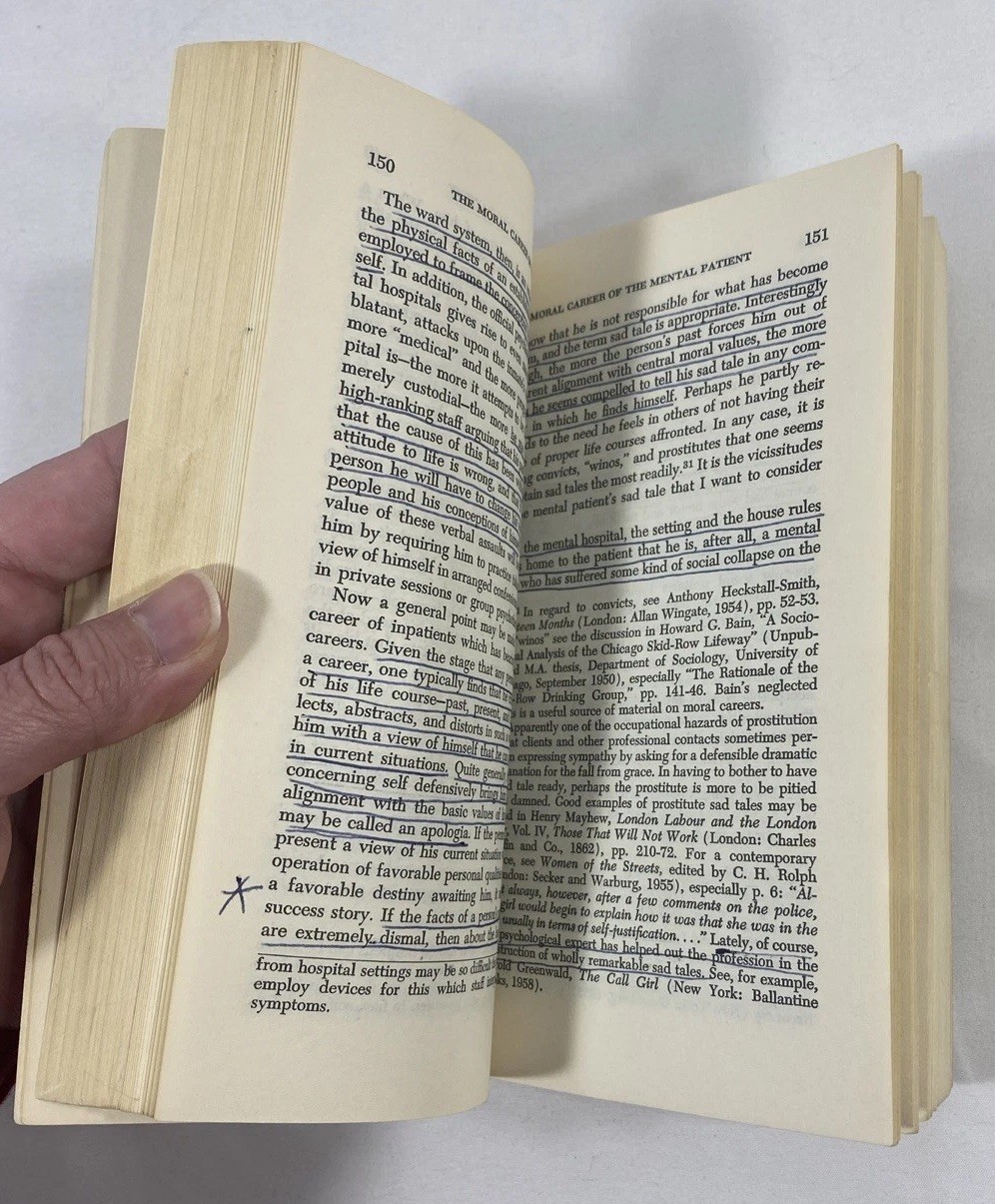 Asylums – Erving Goffman – Doubleday Anchor Books PB 1961