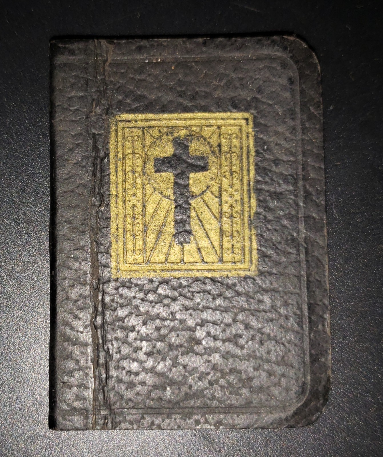 Vintage 1930s Miniature Hardcover Thumb Bible Hoffmeister Undertaking St Louis