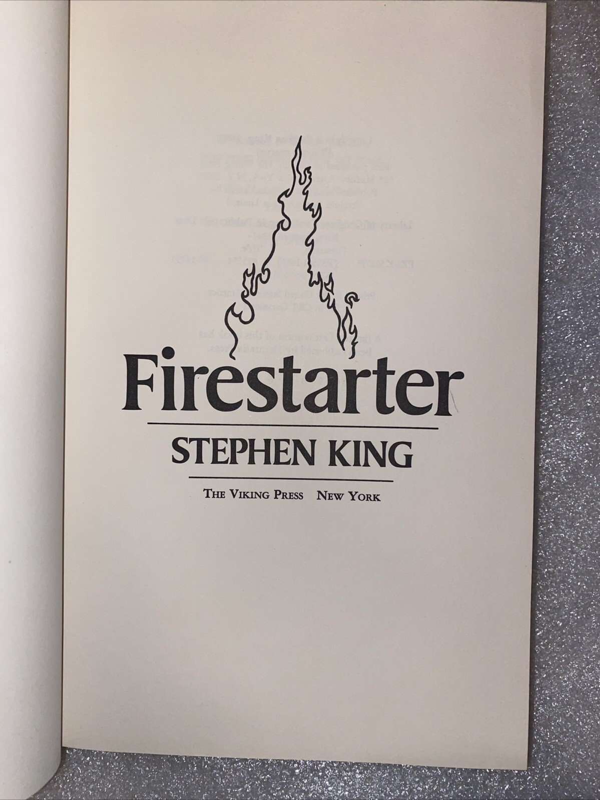 Firestarter by Stephen King (1980, Hardcover) DJ 428 PAGES FREE SHIPPING