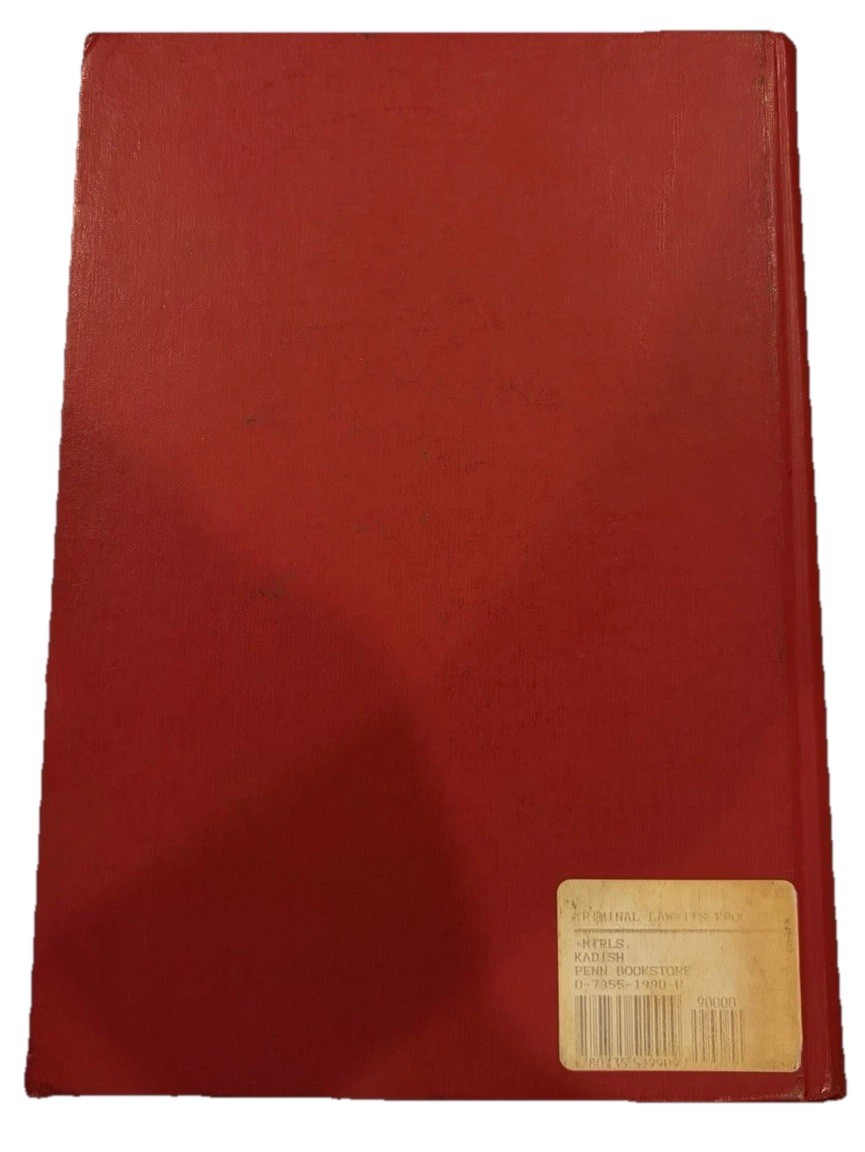 Criminal Law and Its Processes Cases & Materials 7th Kadish Schulhofer HC 2001
