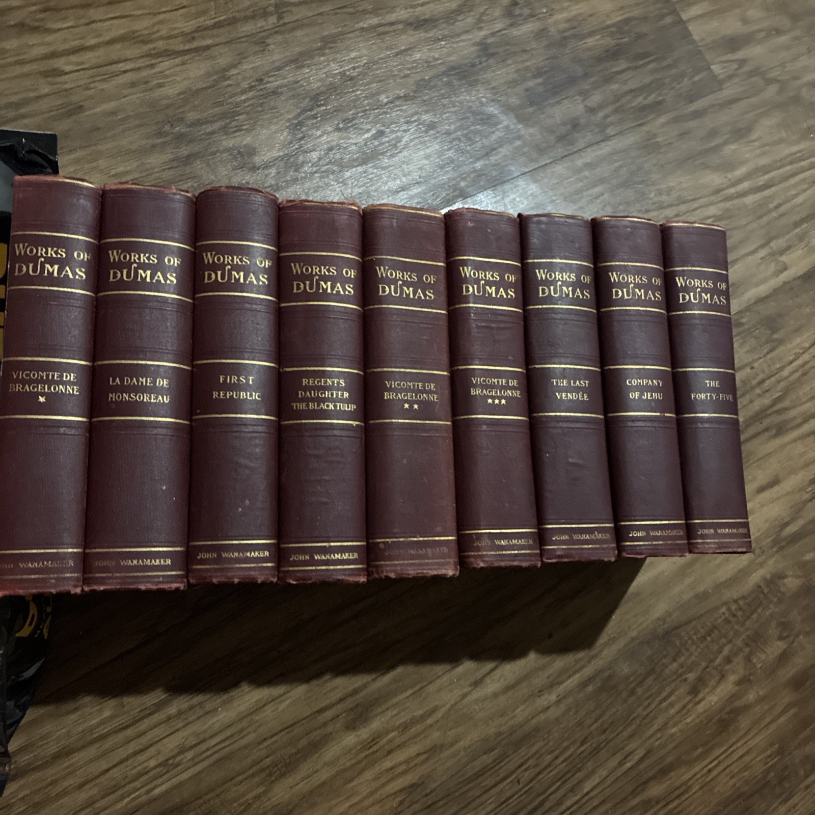The Works of Alexandre Dumas 9 Volumes Vintage John Wanamaker 1900 – 1901