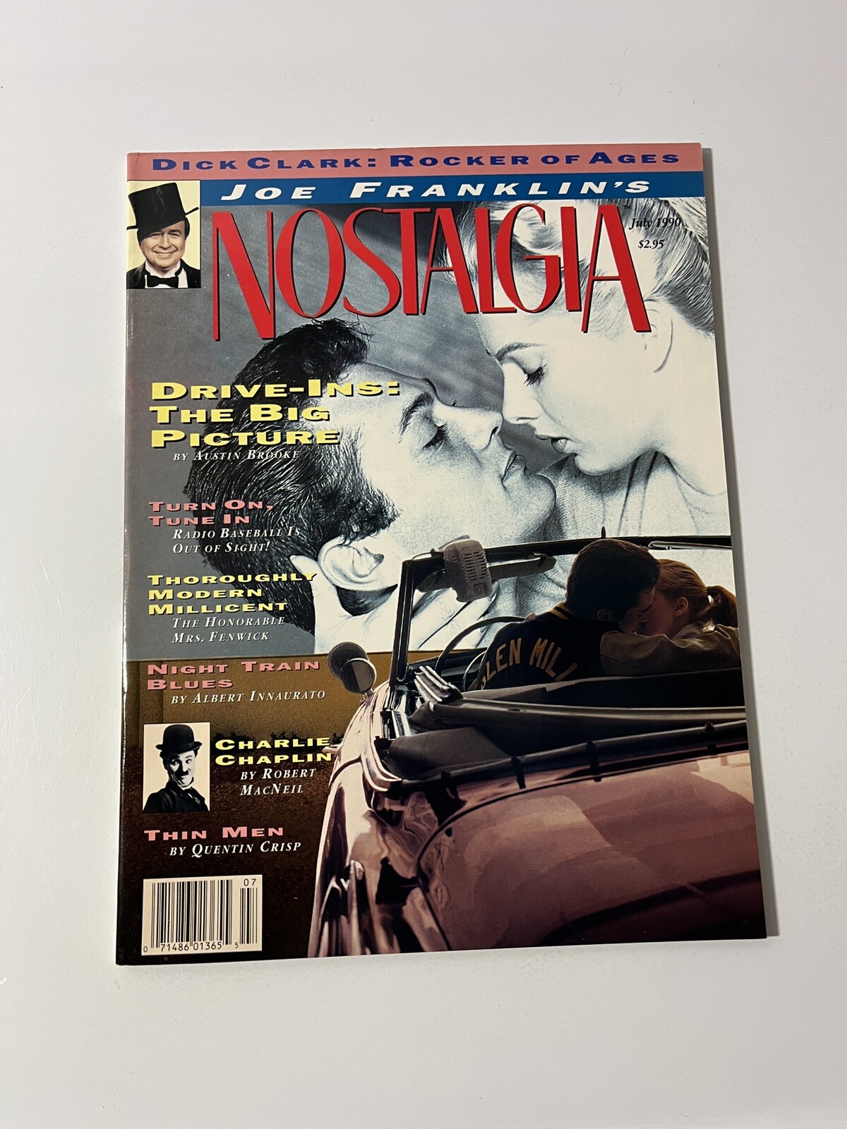 Joe Franklin’s Nostalgia Magazine July 1990 Dick Clark Charlie Chaplin Drive-ins
