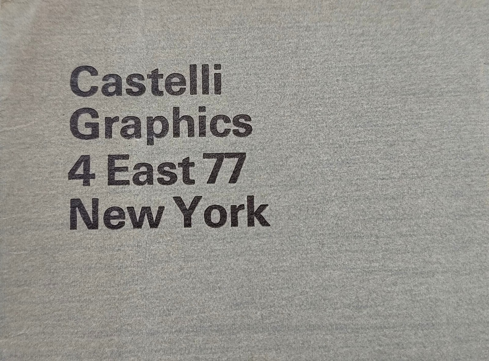 1970 Leo Castelli Graphic Exhibition Catalogue Warhol Lichtenstein + Screenprint