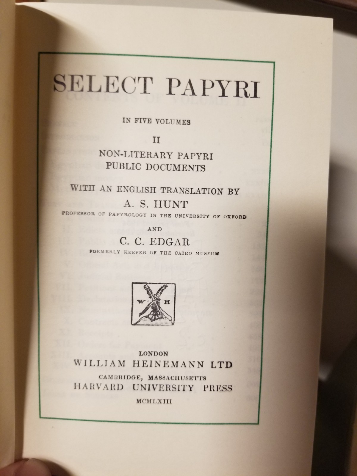 Loeb Classical Library Select Papyri Vol. 1, 2 & 3 Private Affairs Poetry Public
