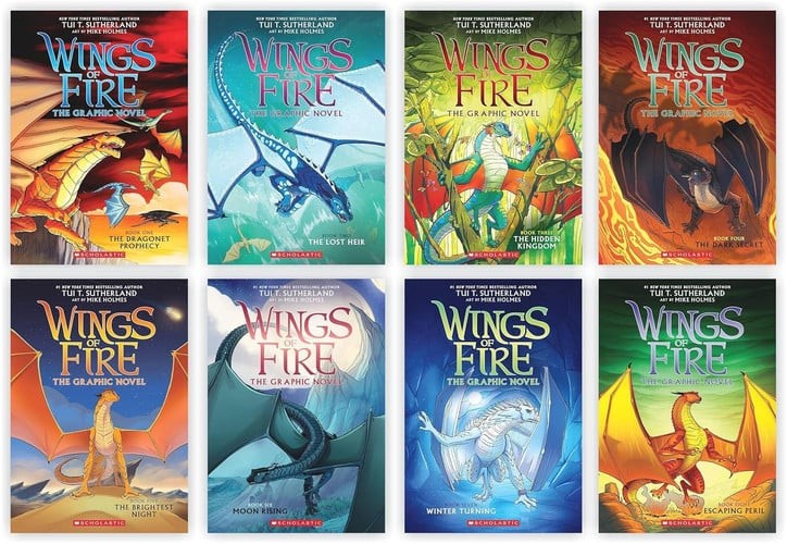 Wings of Fire #1-#8: A Graphic Novel Books Collection Set, Tui T. Sutherland, Go