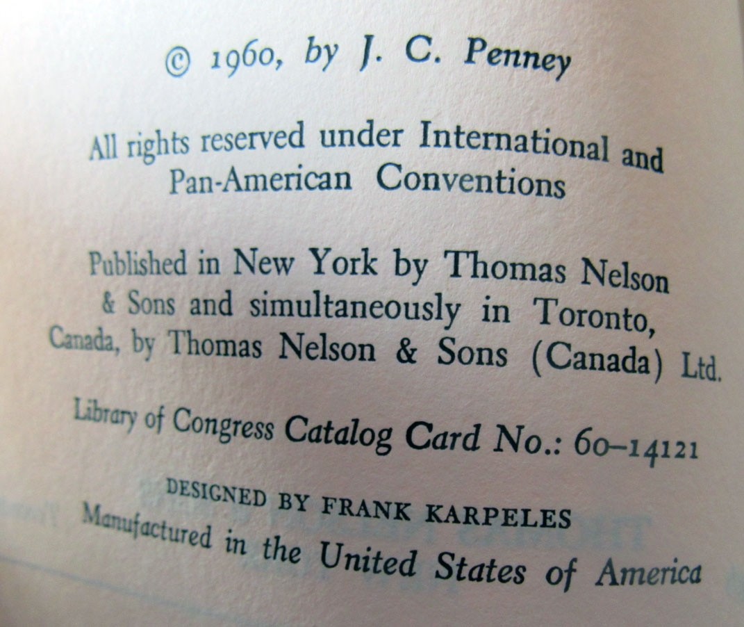 J.C. PENNEY VIEW FROM THE NINTH DECADE VINTAGE 1960