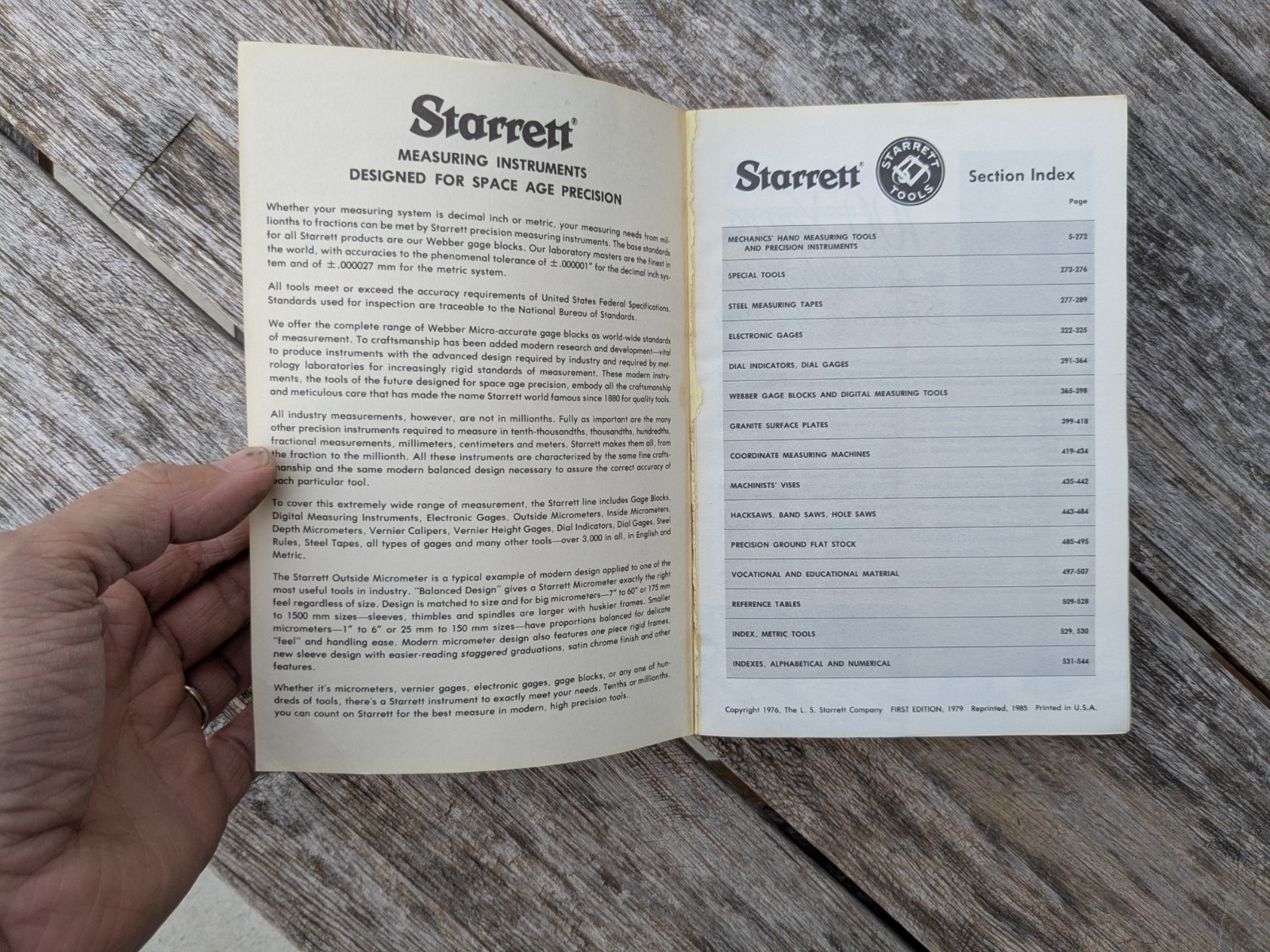 Starrett 1985 100th Anniversary Catalog #28 1st Ed ~ 528 Pages ~ Machinist Tools