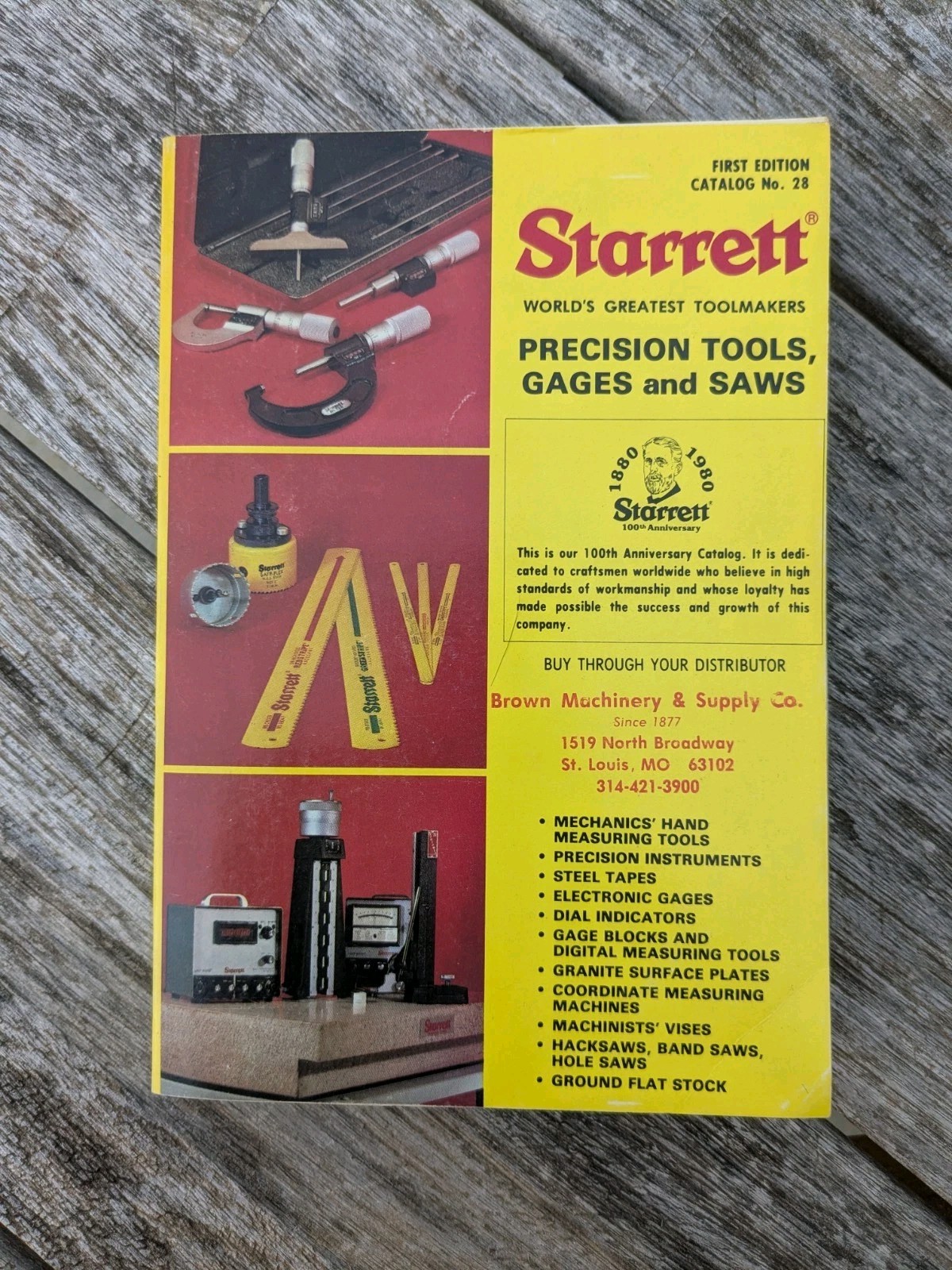 Starrett 1985 100th Anniversary Catalog #28 1st Ed ~ 528 Pages ~ Machinist Tools