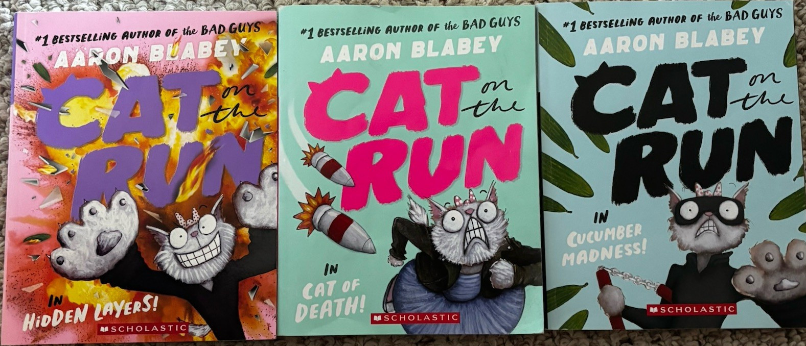 Cat on the Run Series Books 1-3 by Aaron Blabey, Scholastic