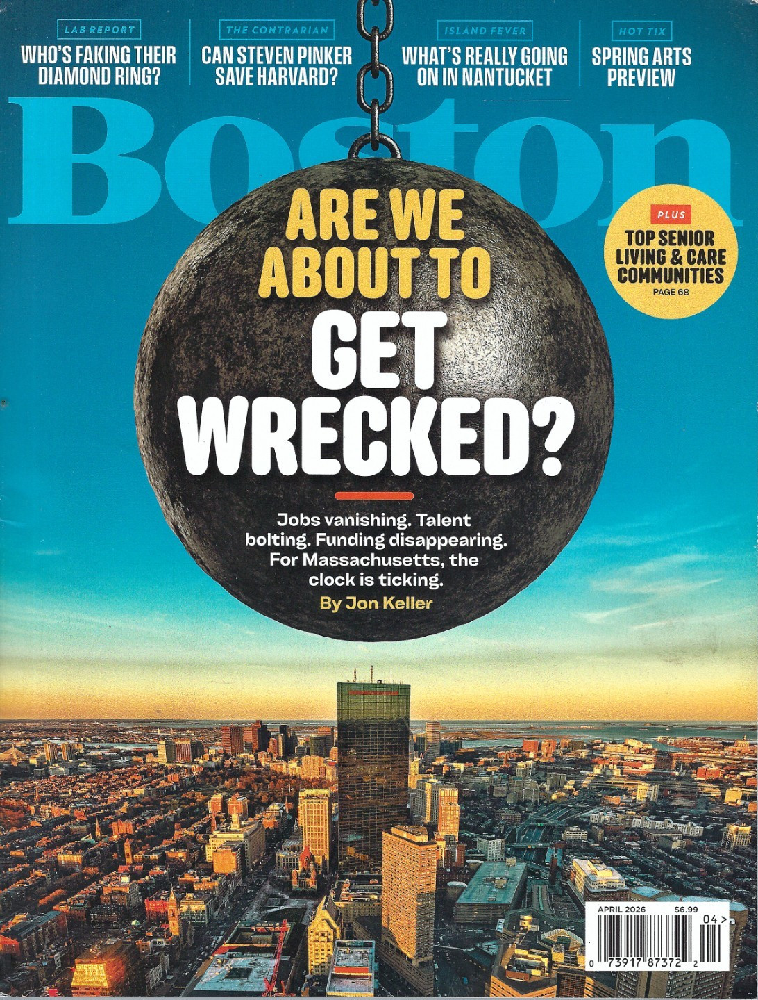 Boston Magazine April 2026 Can Steven Pinker Save Harvard Nantucket Spring Arts