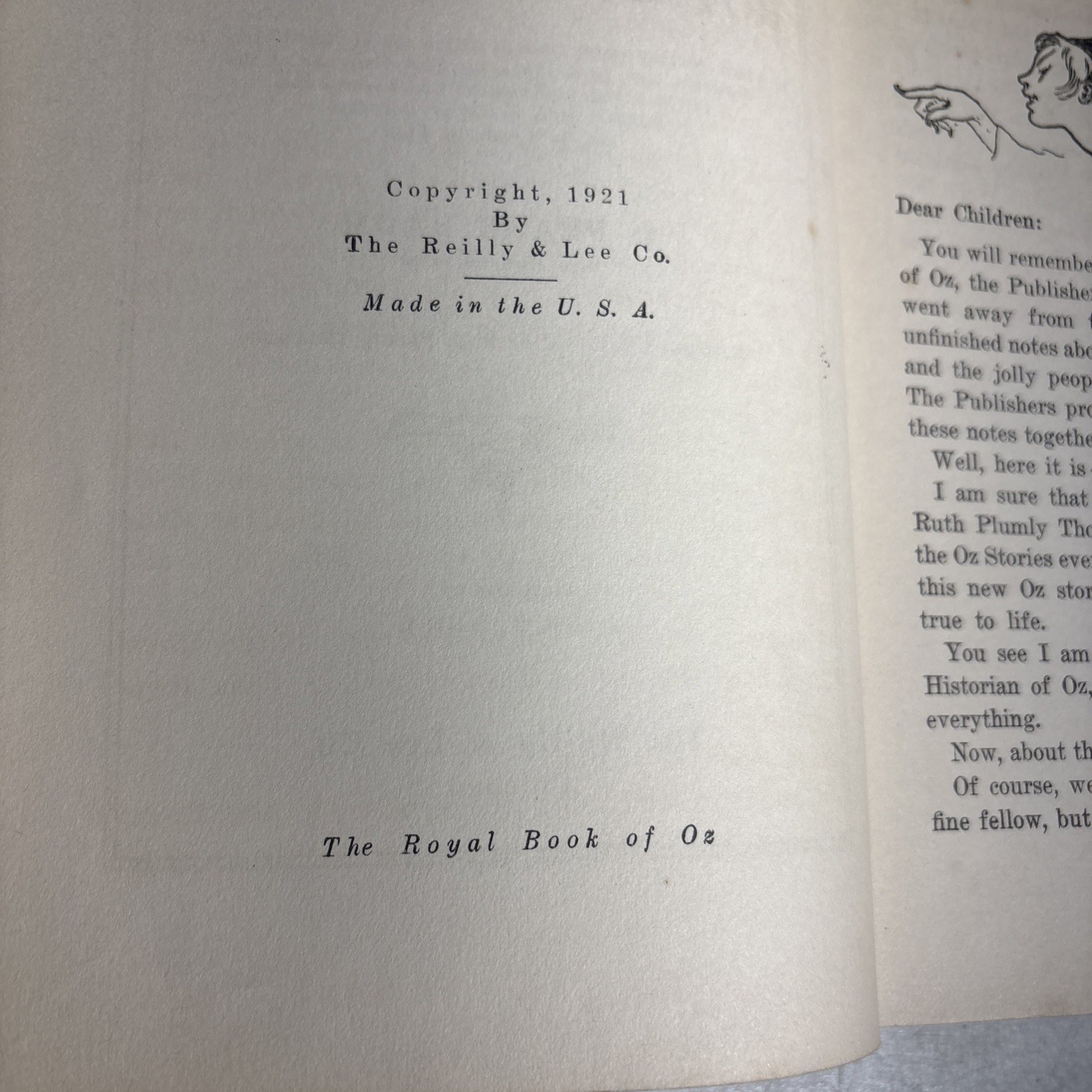 Rare The Royal Book of Oz, L. Frank Baum 1921, 1st Edition? Color Illustrations