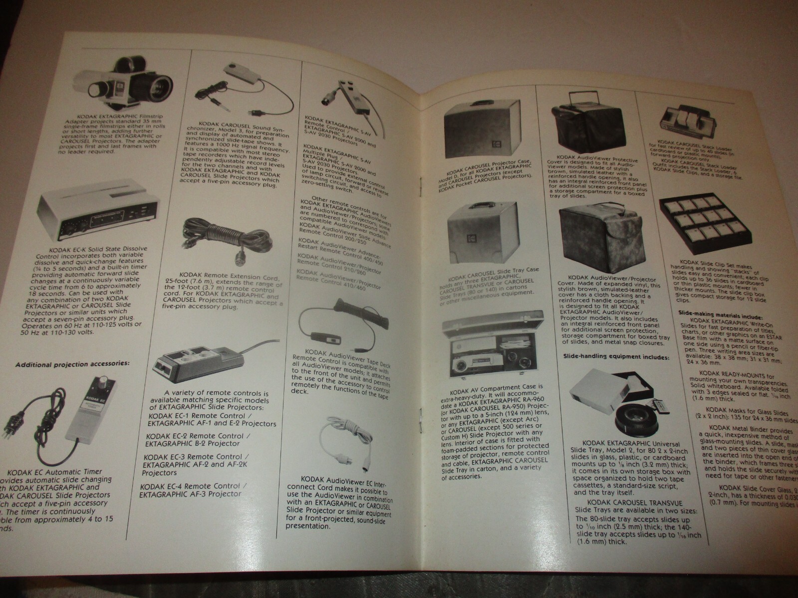 Kodak audio-visual products catalog 1980 vintage slide/movie projectors