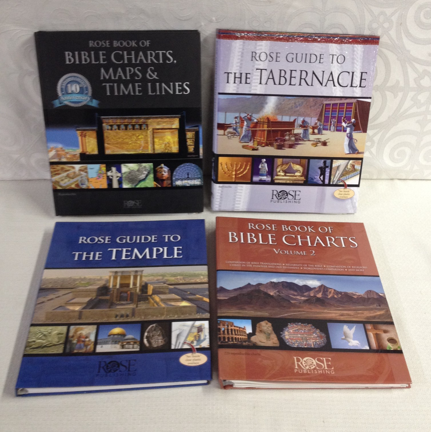 Rose Book of Bible Charts Vol 2, Tabernacle, Maps, Temple & MORE – Lot of 4 HC