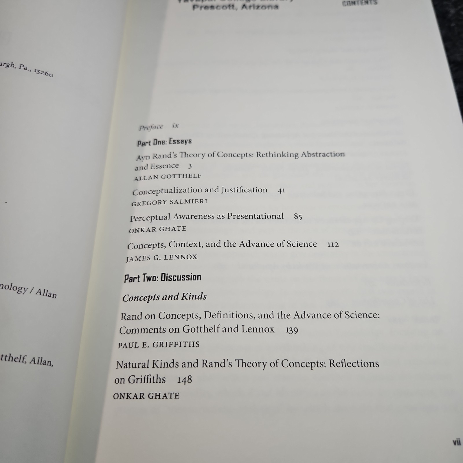 Concepts and Their Role in Knowledge: Reflections on Objectivist Epistemology