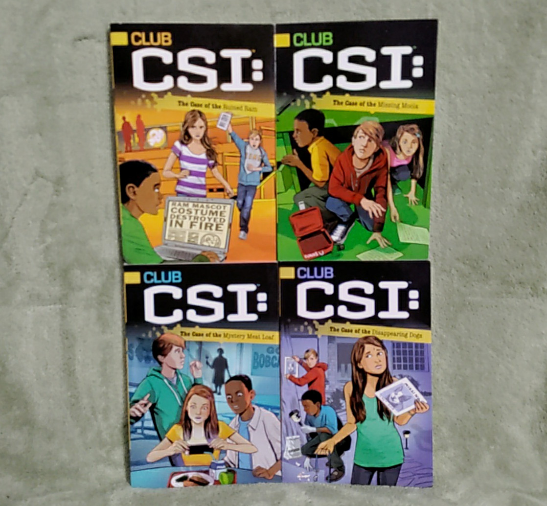Club CSI Series Books 1-4 Lot David Lewman Kids Mystery Chapter Books PB RJ-3