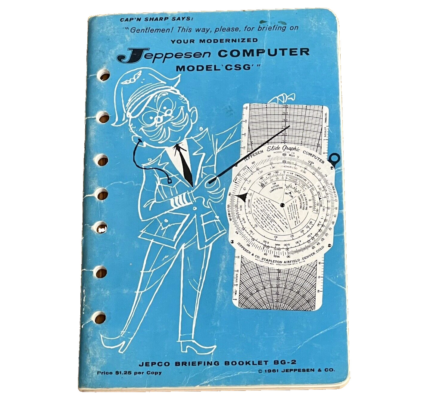 Jepco Briefing Booklet BG-2 1961 Slide Graphic Computer Jeppesen Model CSG