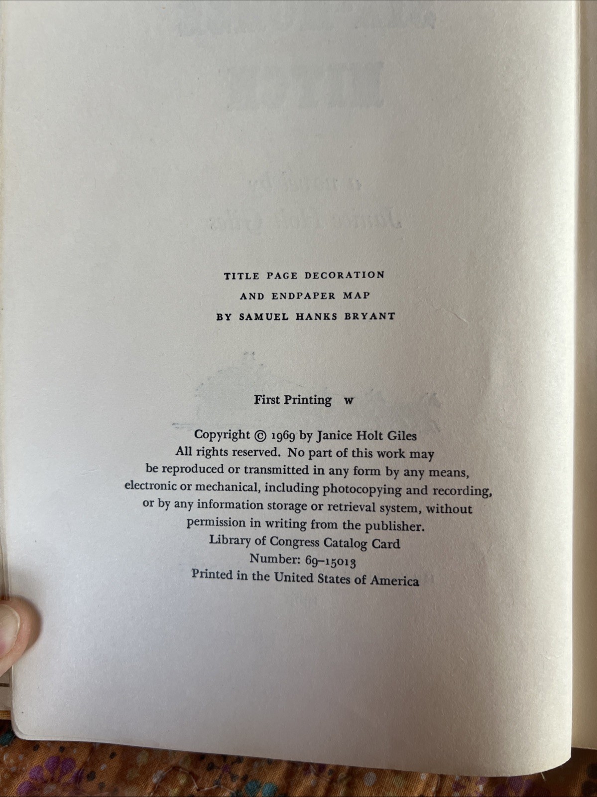 Six-Horse Hitch Janice Holt Giles 1969 First Printing HC Ex-Lib See Desc & Pics