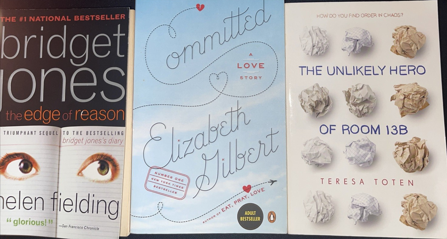 Committed:A Love Story; The Unlikely Hero of Room 13B; Bridget Jones (3 Books)