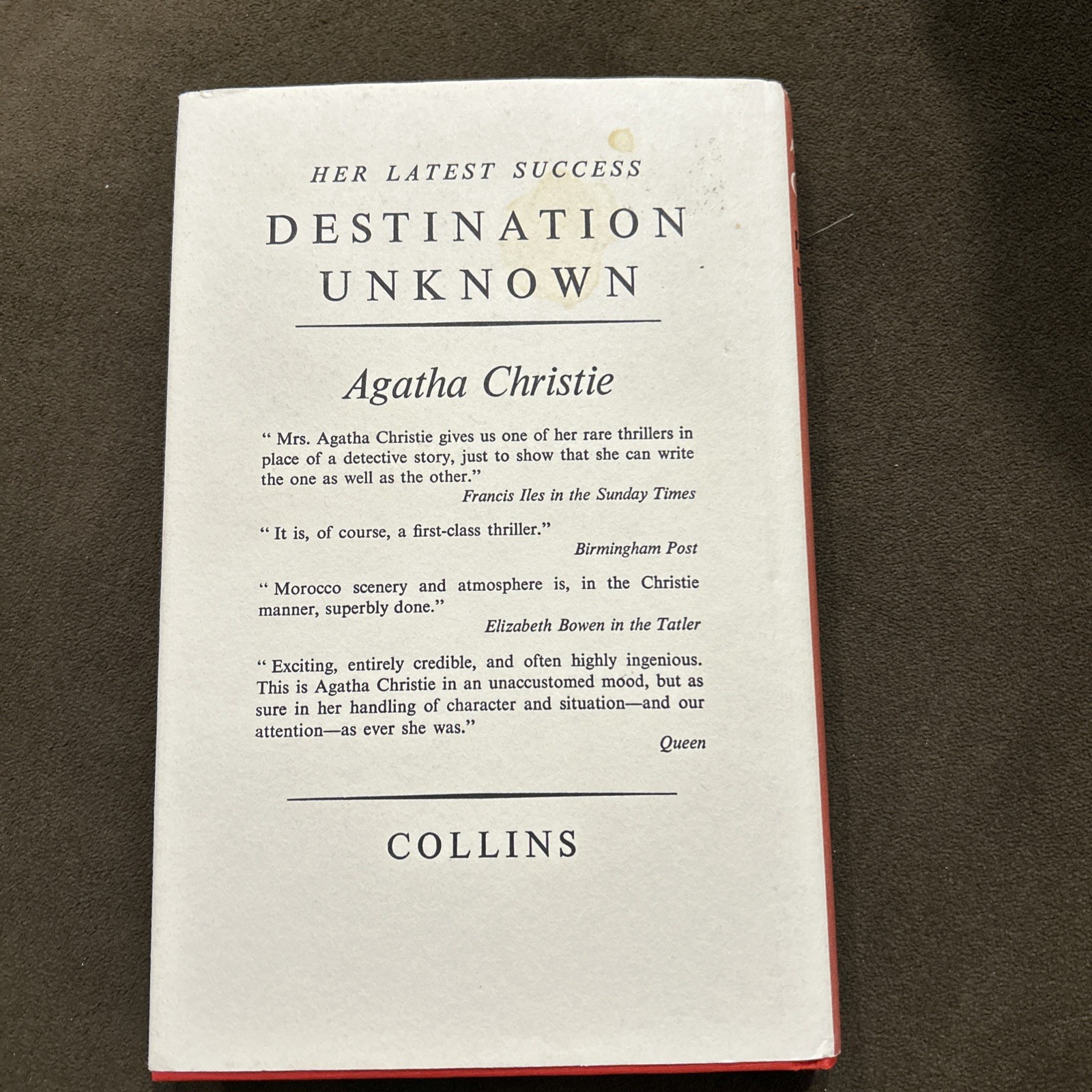 Agatha Christie Hickory Dickory Dock Facsimile Edition 2009