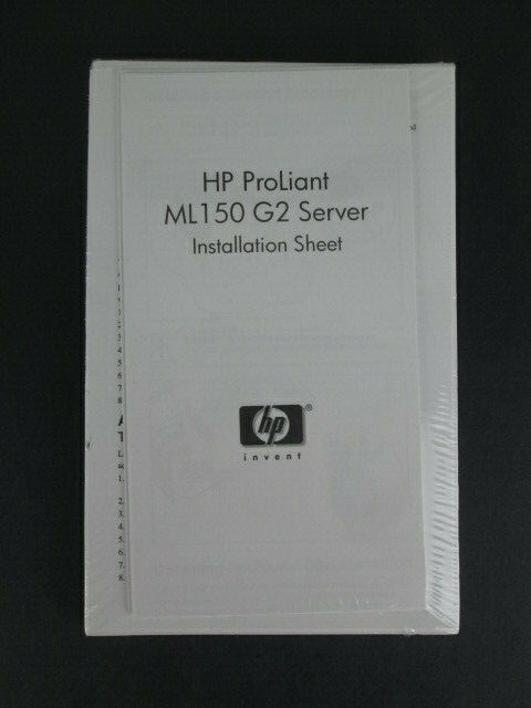 New Sealed in Plastic HP ProLiant ML150 G2 Server Installation Manual Book