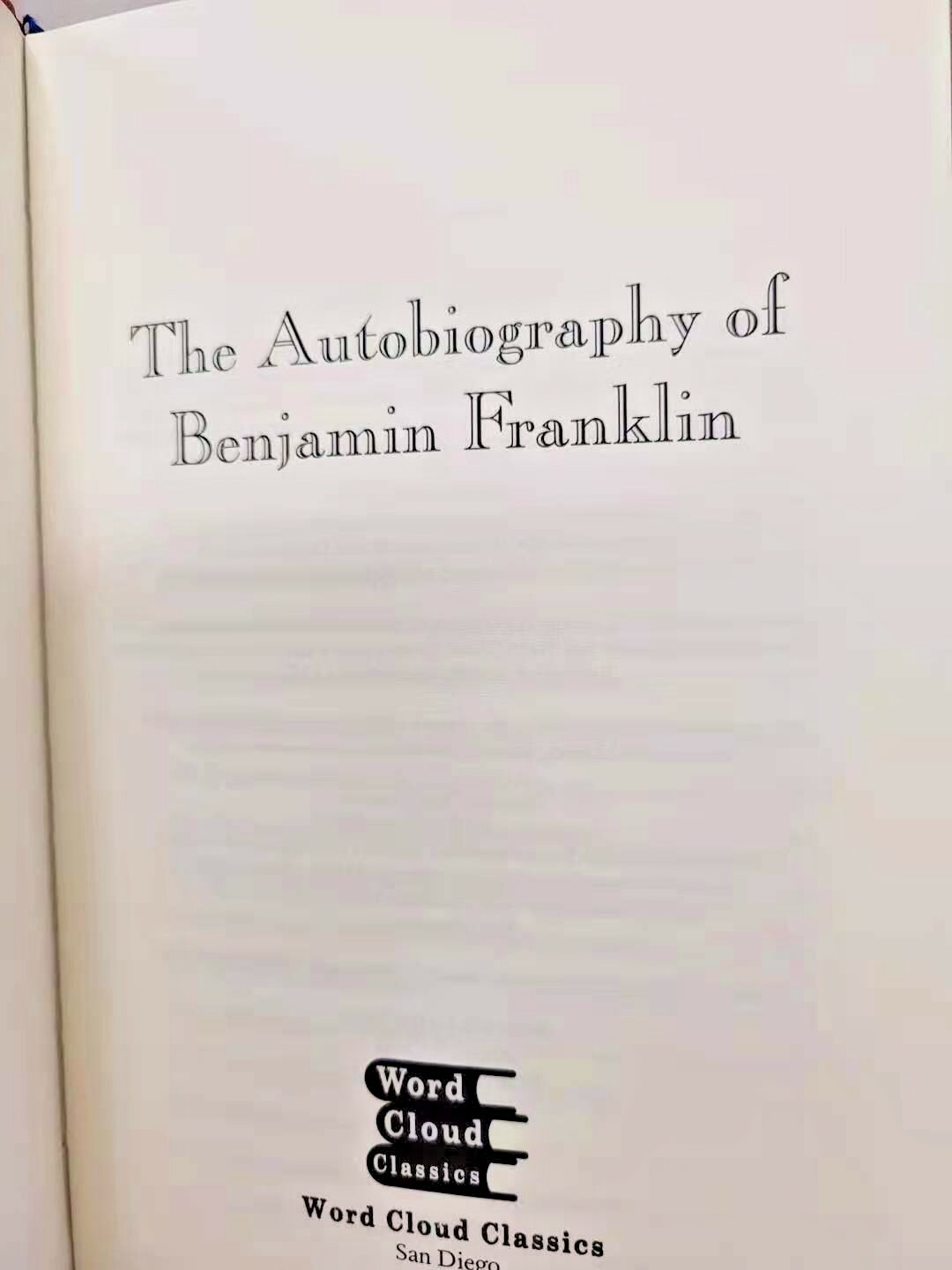 THE AUTOBIOGRAPHY OF BENJAMIN FRANKLIN ~ Faux Leather ~ BRAND NEW ~