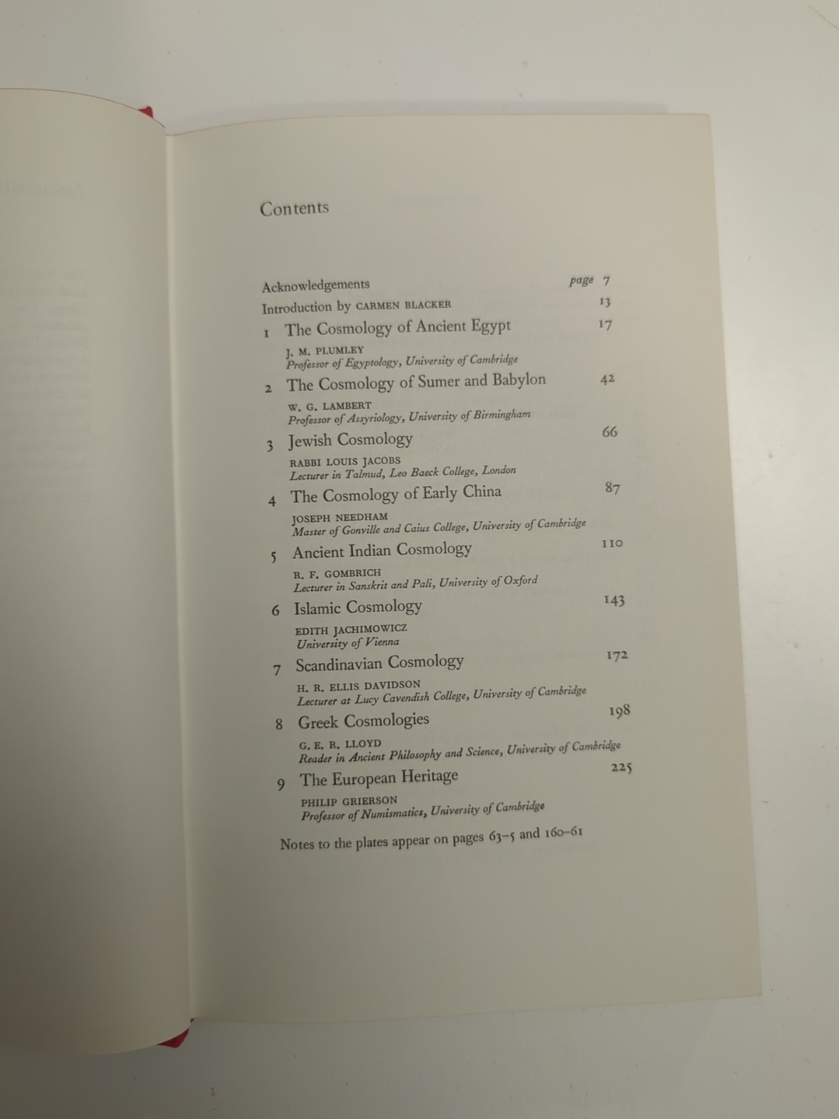 Ancient Cosmologies By Carmen Blacker Hardcover 1st Edition Dust Jacket 1975