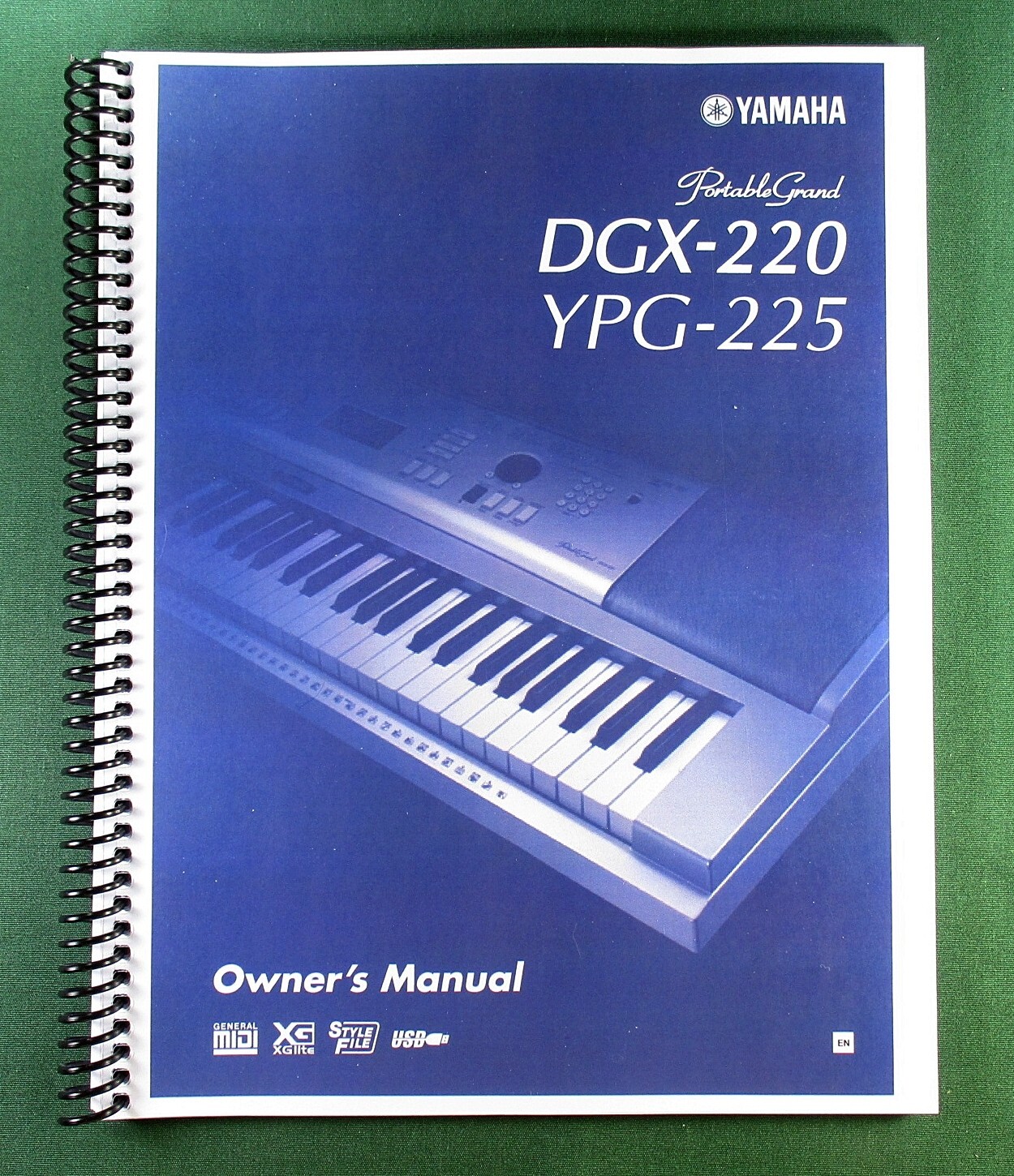 Yamaha DGX-220 YPG-225 Instruction Manual: 118 Pages & Protective Covers!